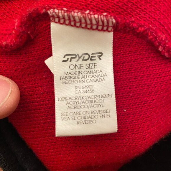 Youth Spyder Beanie Hat Cap Youth One Size OS Red Black Colors Ski Skiing - Picture 3 of 3